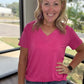 Sadie Boyfriend Tee- Pink