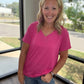 Sadie Boyfriend Tee- Pink