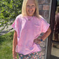 Weekend Wash Tee- Pink