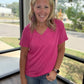 Sadie Boyfriend Tee- Pink