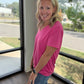 Sadie Boyfriend Tee- Pink