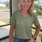 Sadie Boyfriend Tee- Olive