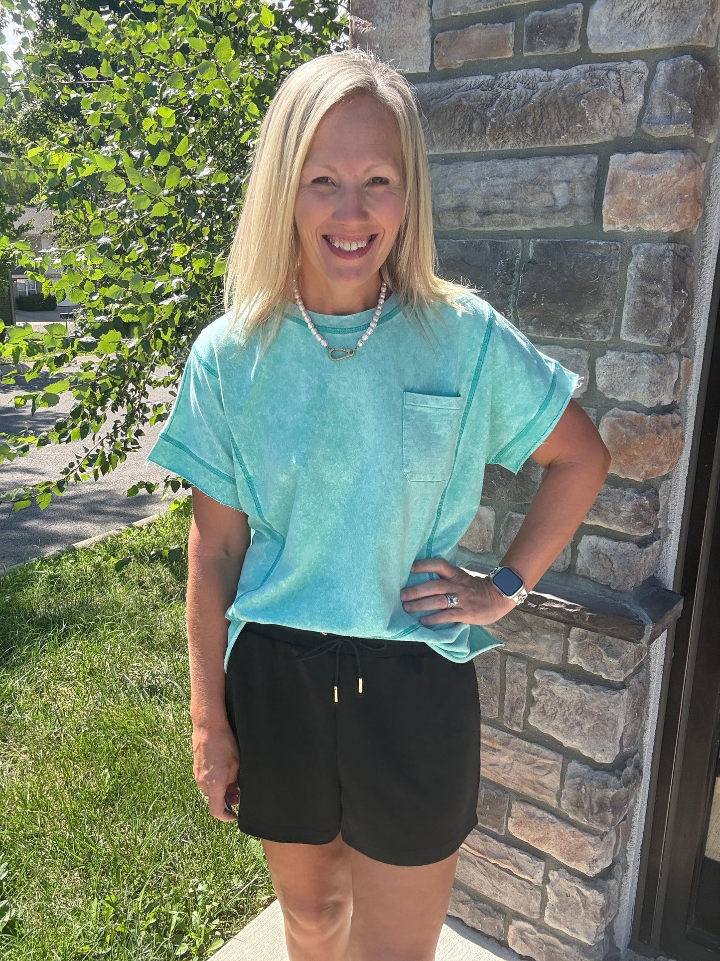 Weekend Wash Tee- Green