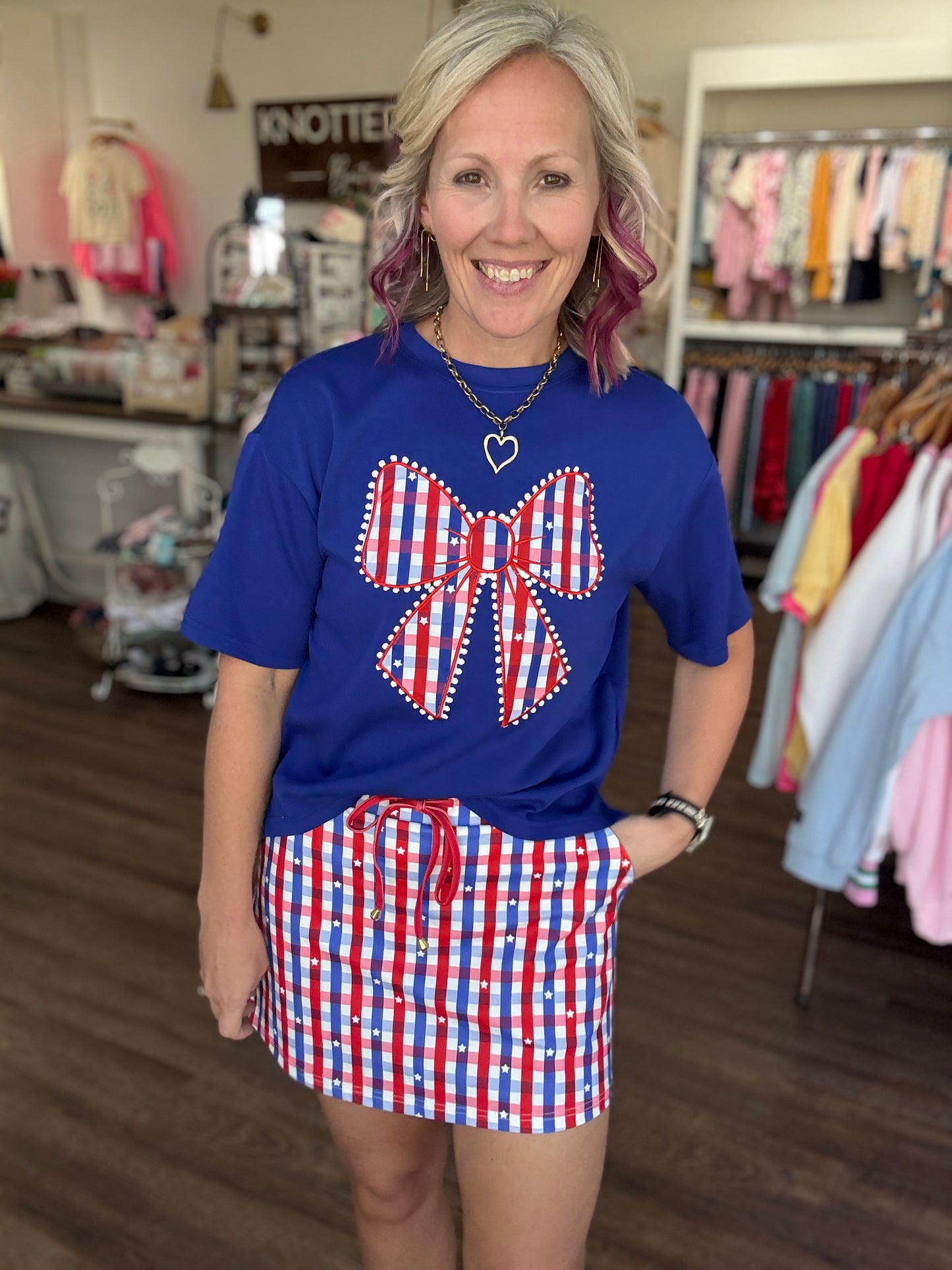 Gingham Glory Skort
