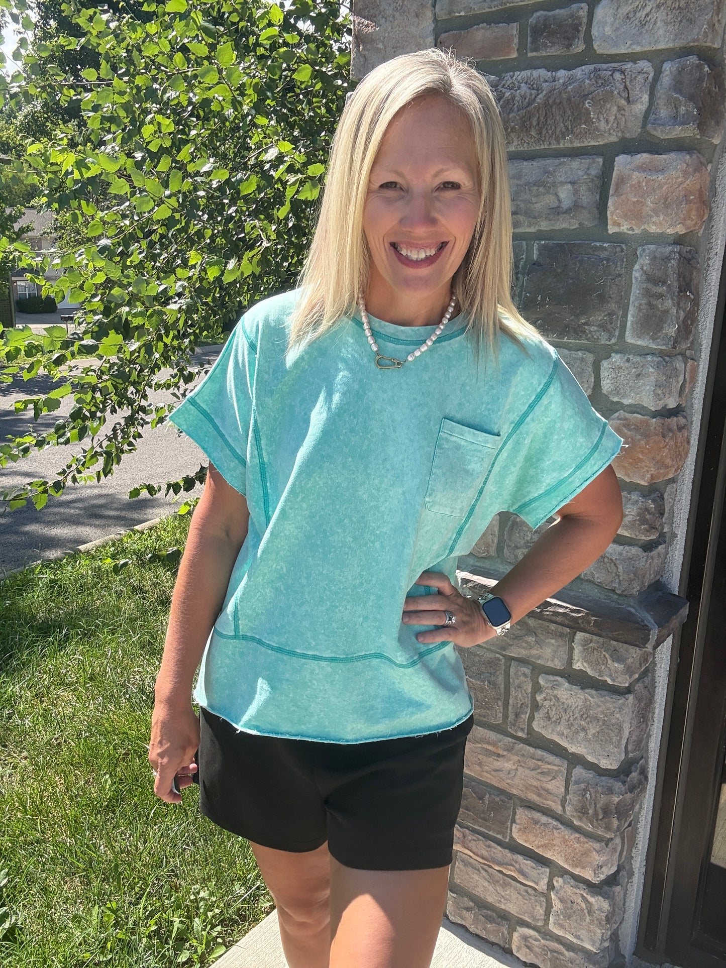 Weekend Wash Tee- Green