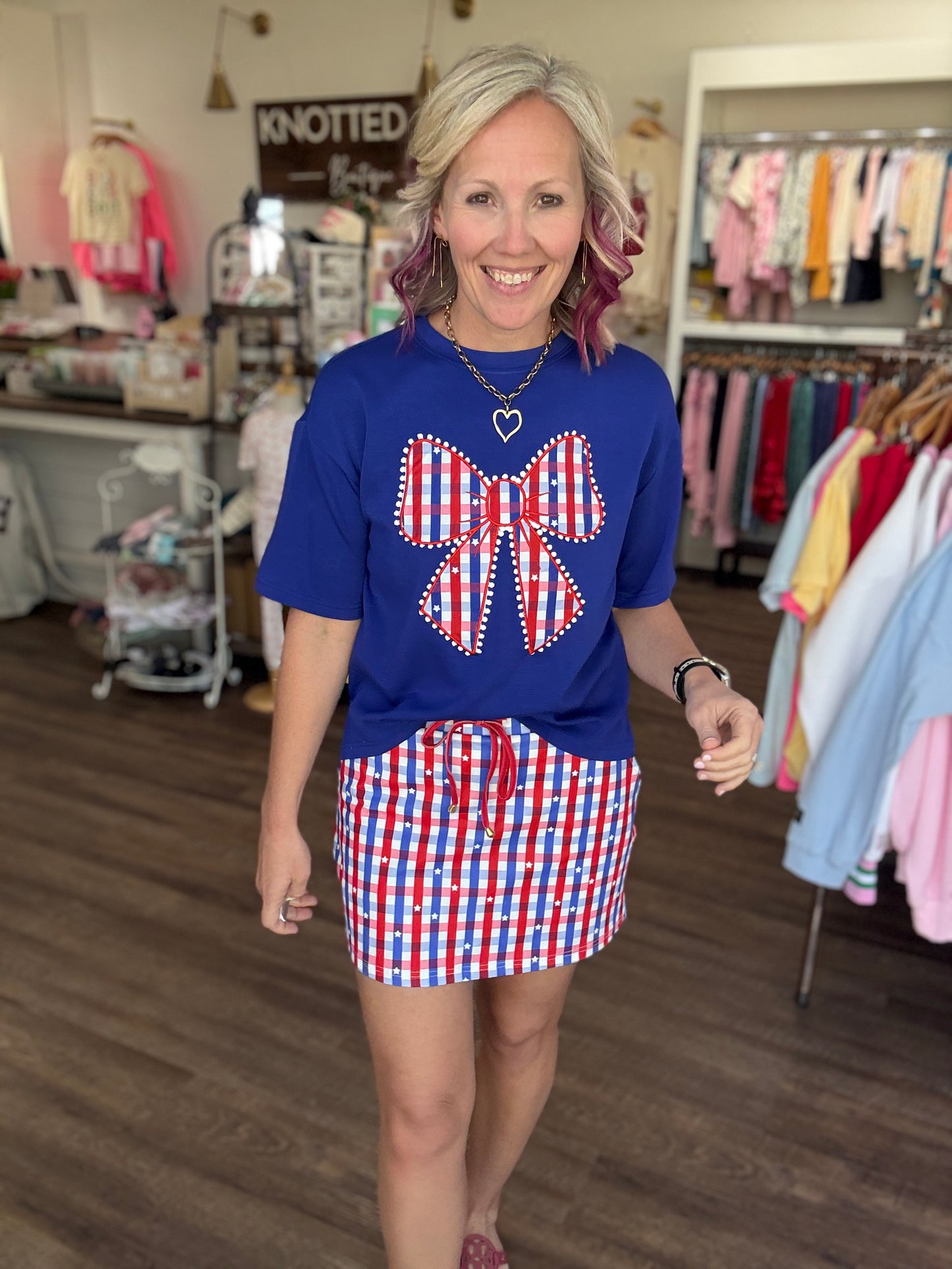 Gingham Glory Skort