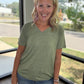 Sadie Boyfriend Tee- Olive