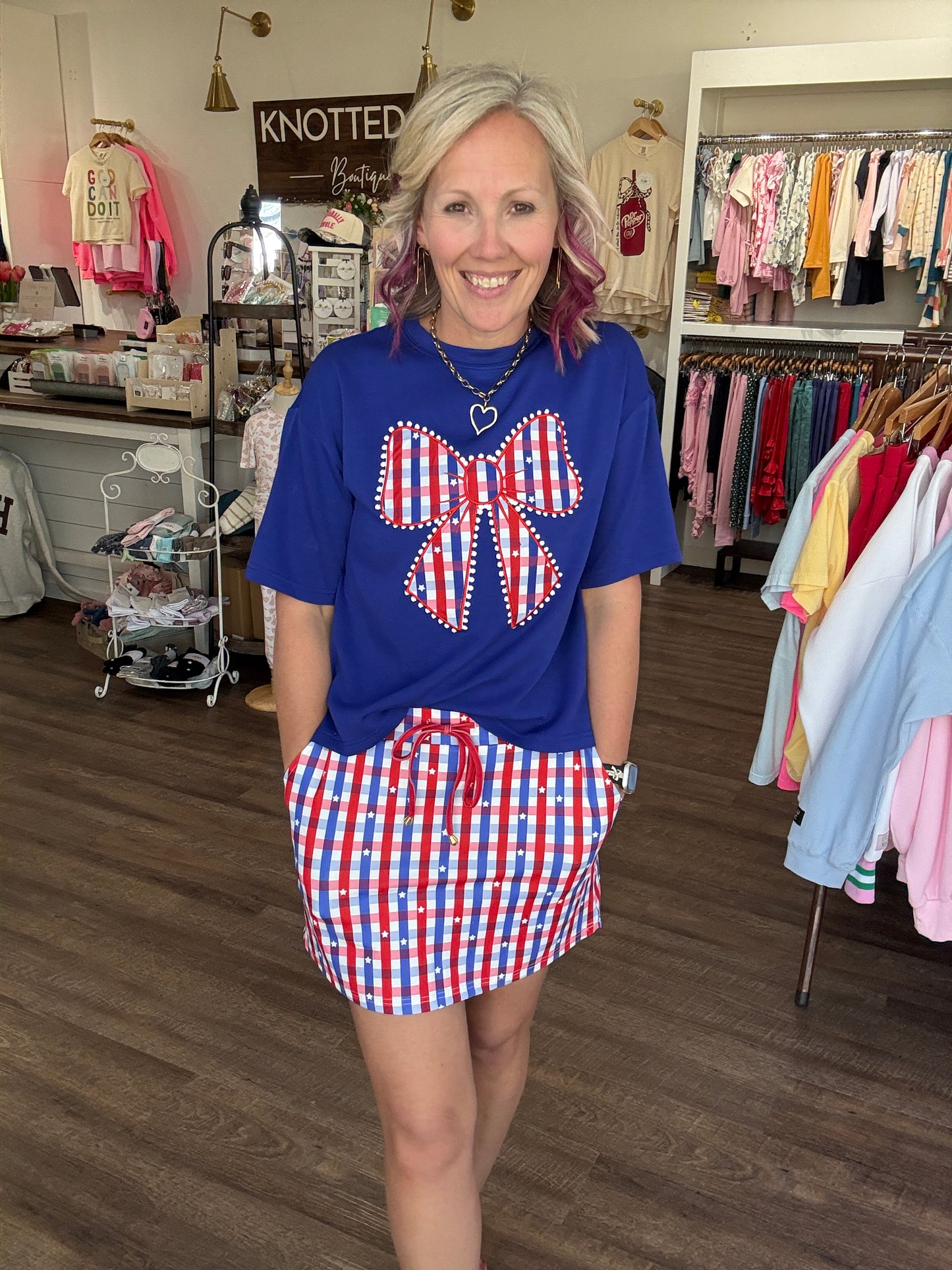 Gingham Glory Skort