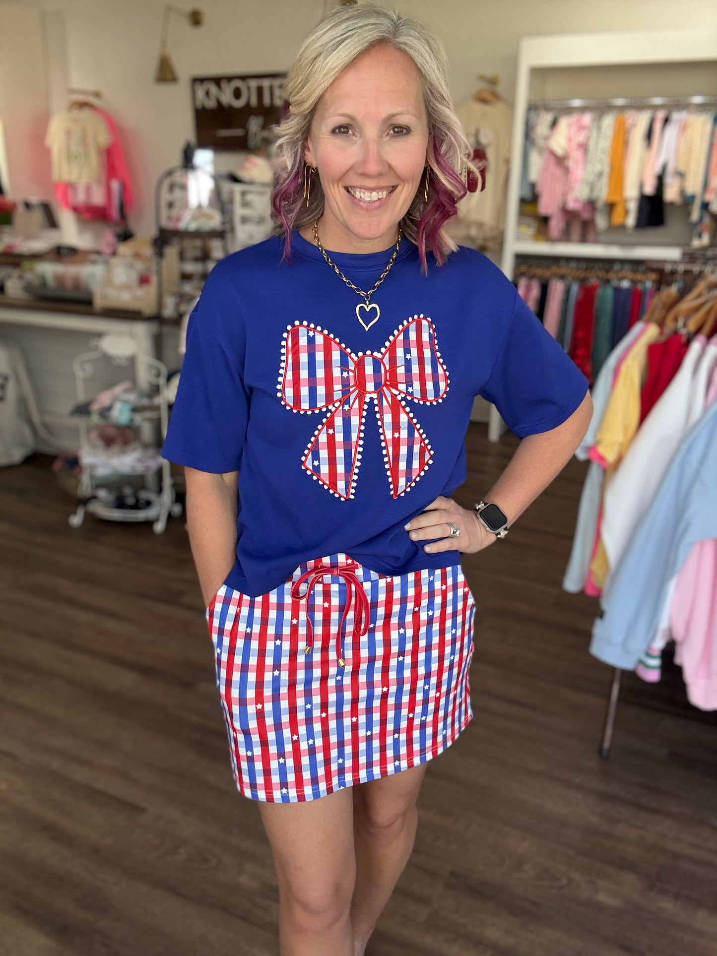 Gingham Glory Skort