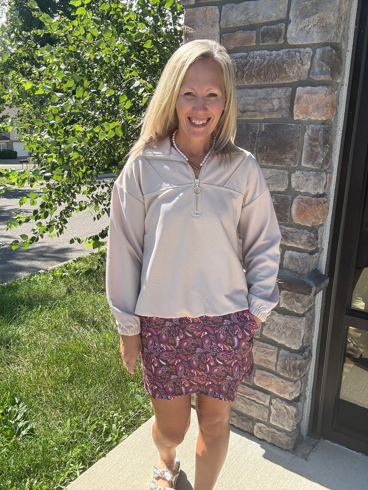 First Class Pullover- Taupe