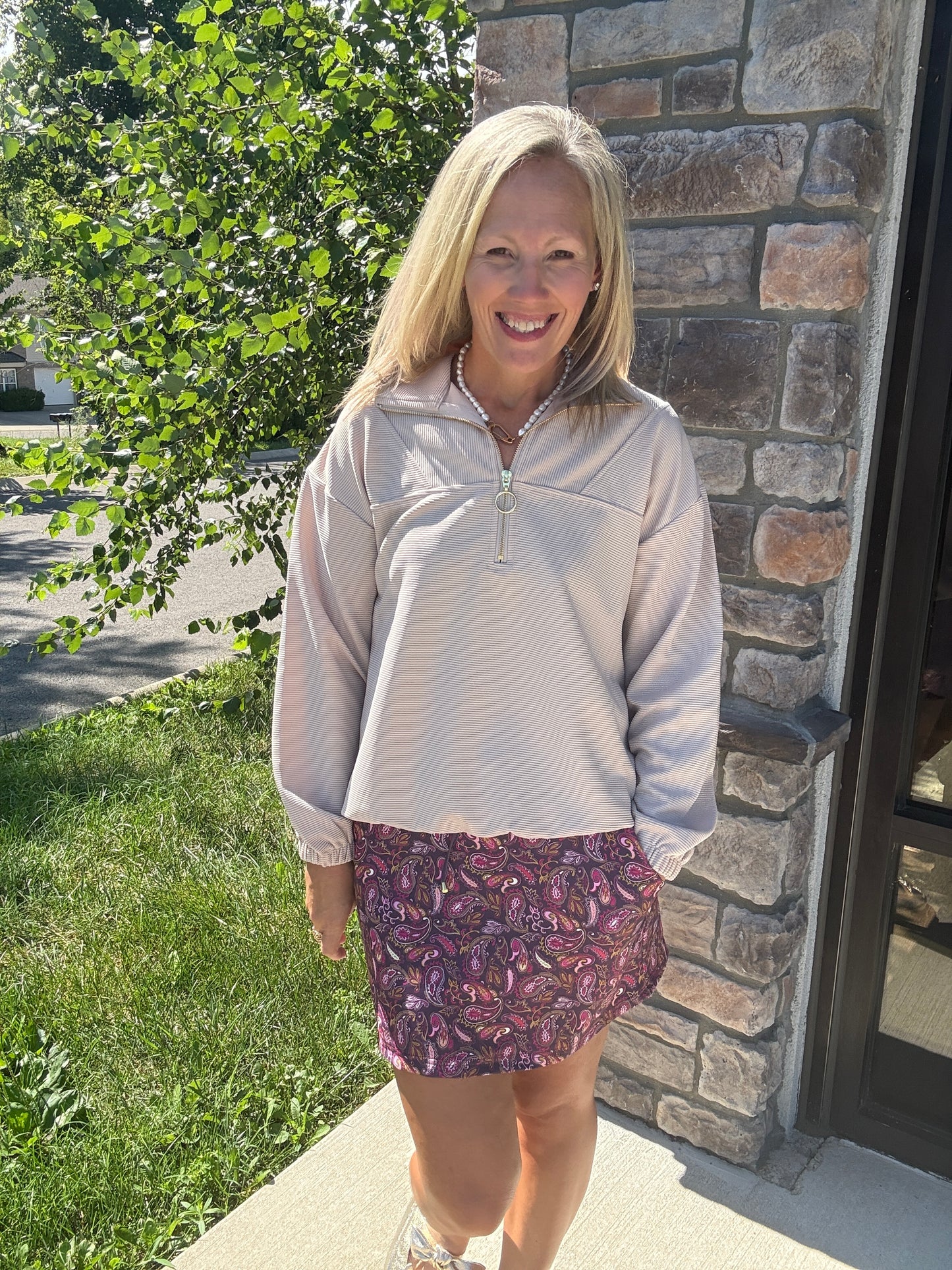 Berry Paisley Skort