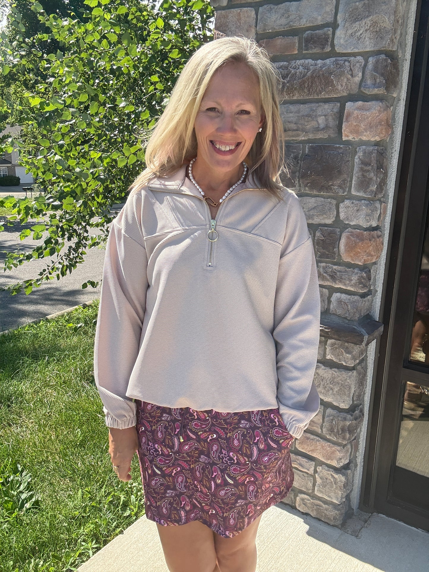 Berry Paisley Skort