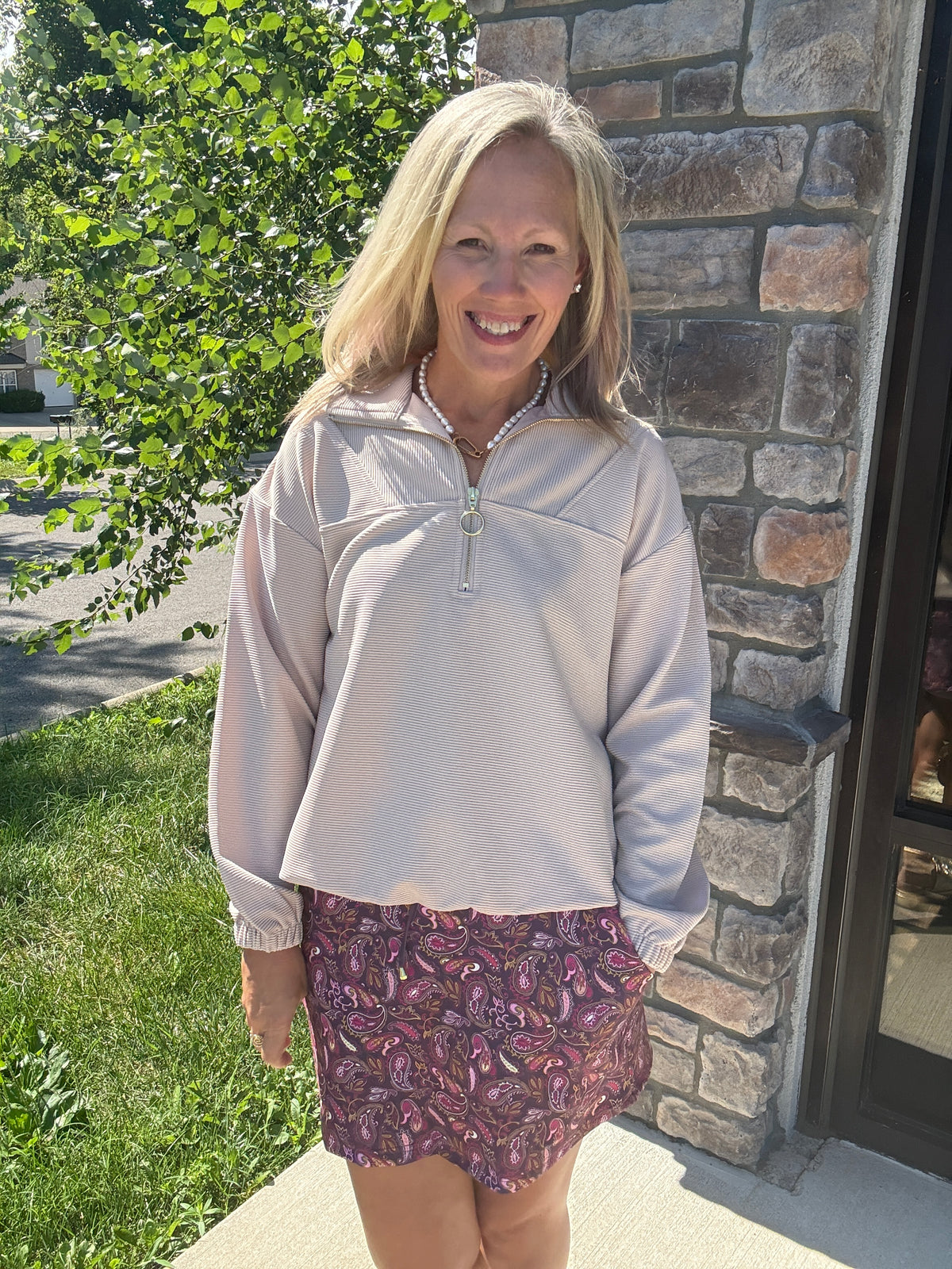 First Class Pullover- Taupe