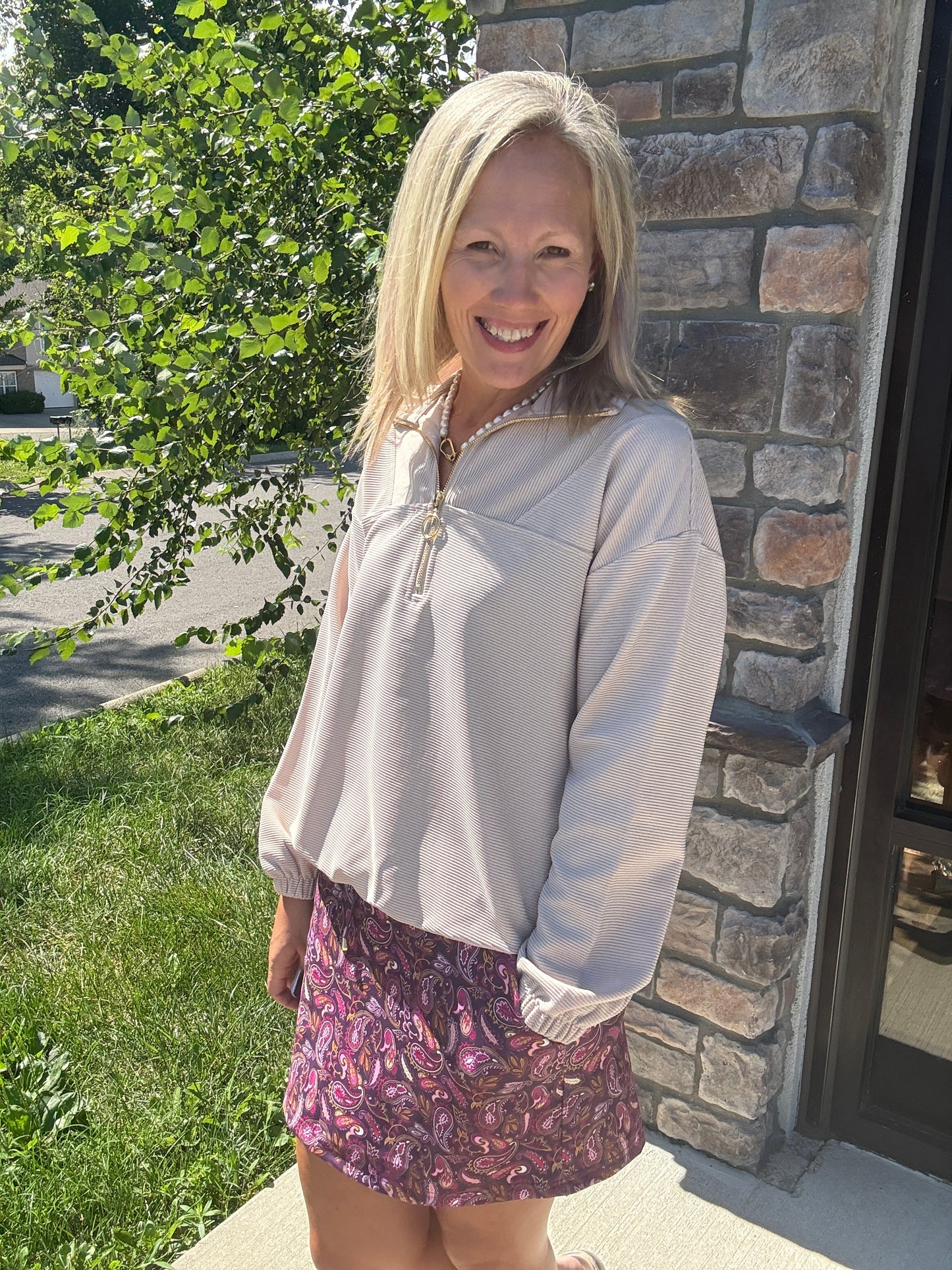Berry Paisley Skort