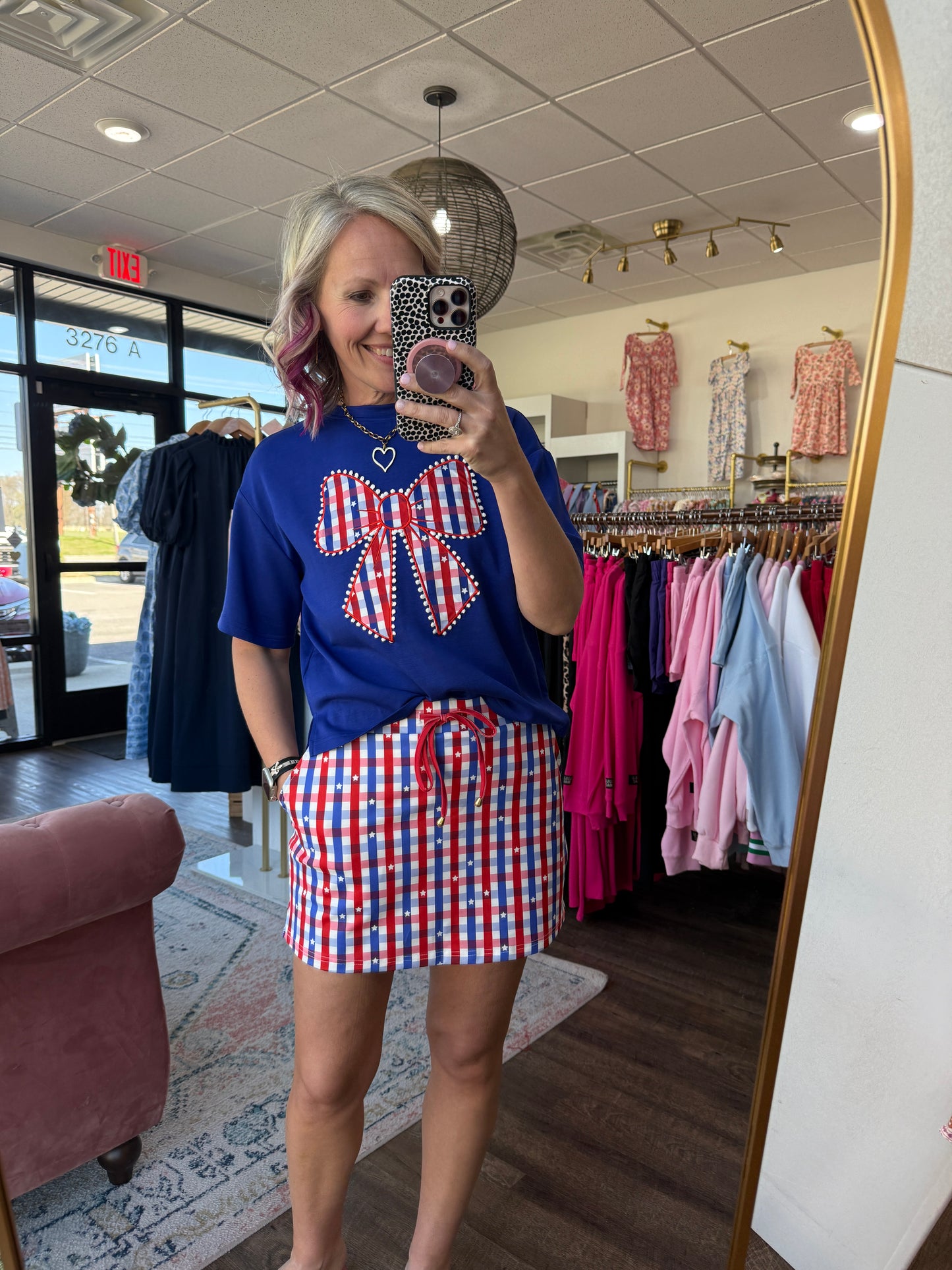Gingham Glory Skort