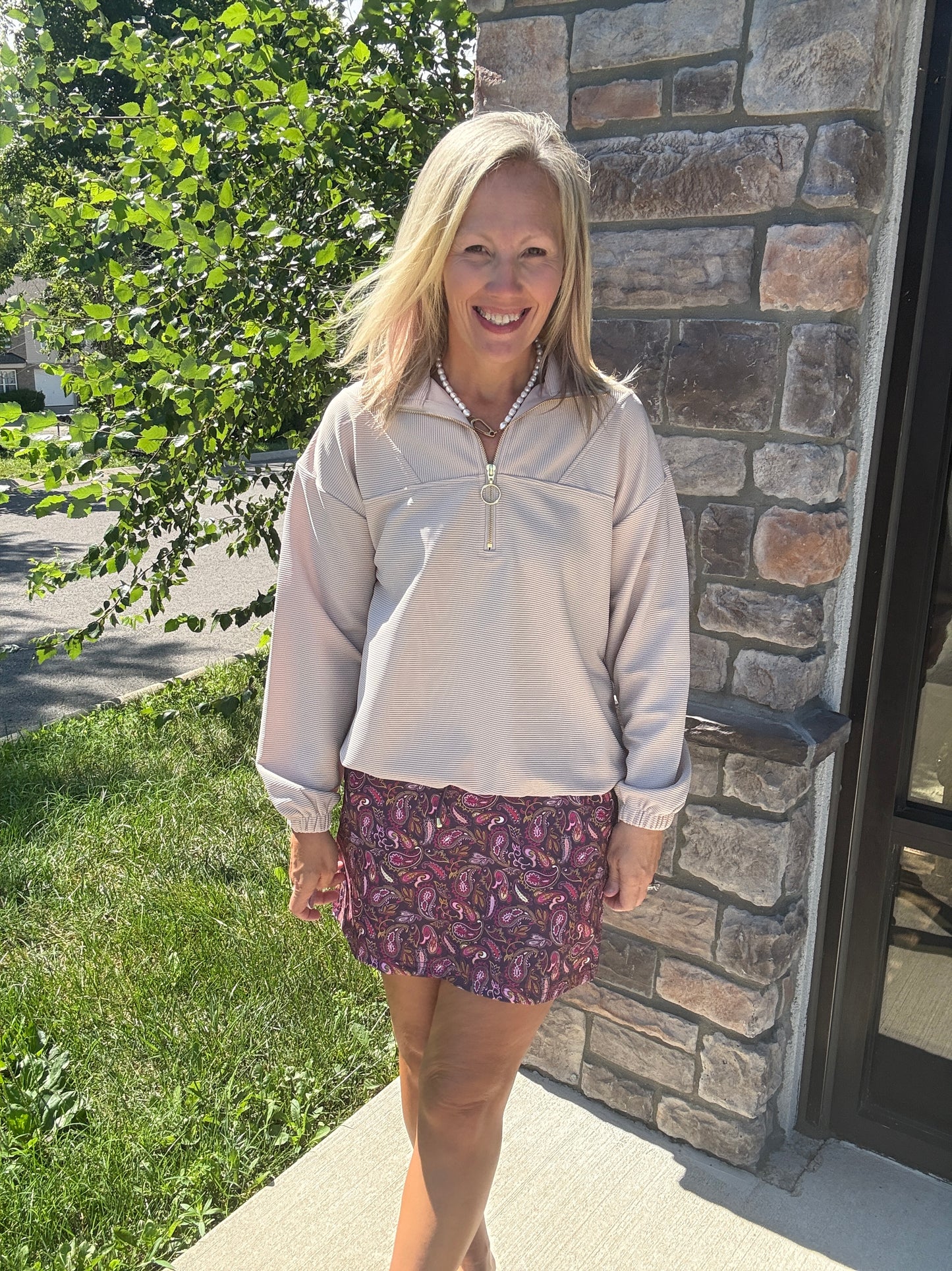 Berry Paisley Skort
