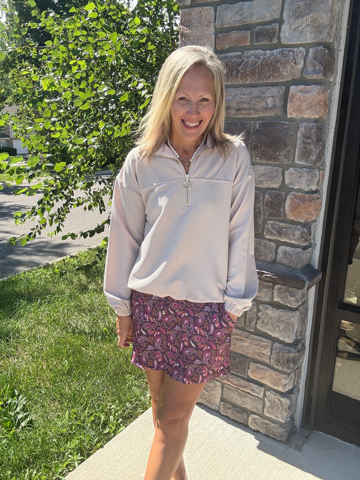Berry Paisley Skort