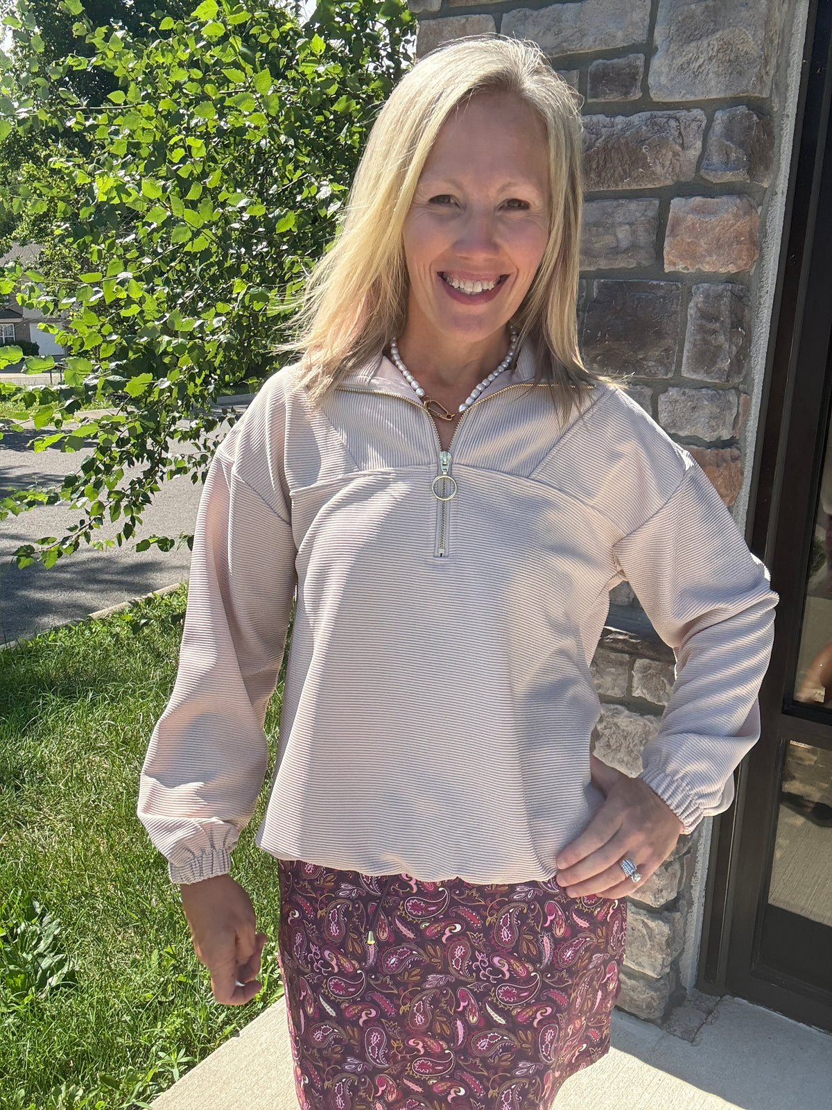 First Class Pullover- Taupe