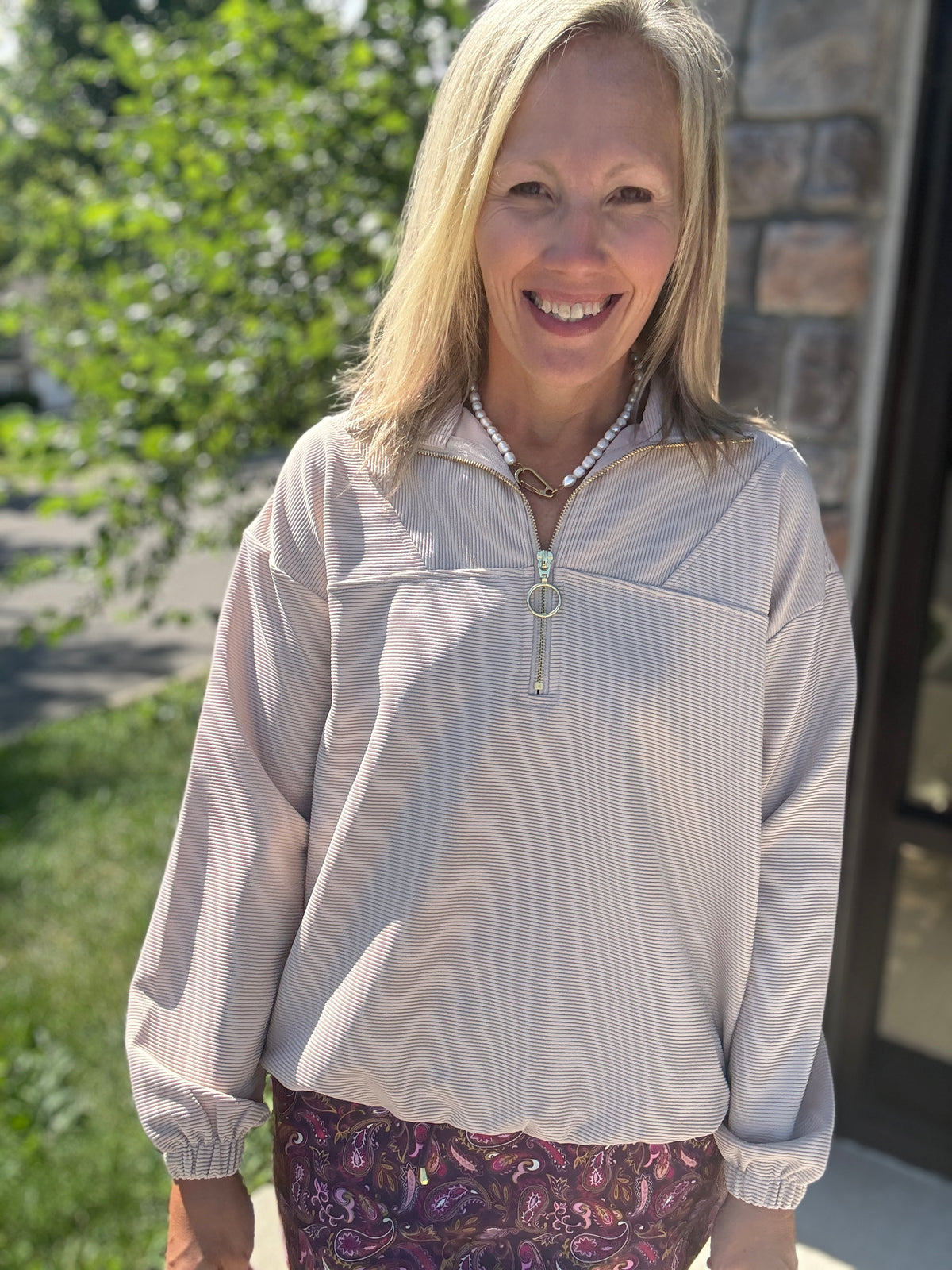 First Class Pullover- Taupe