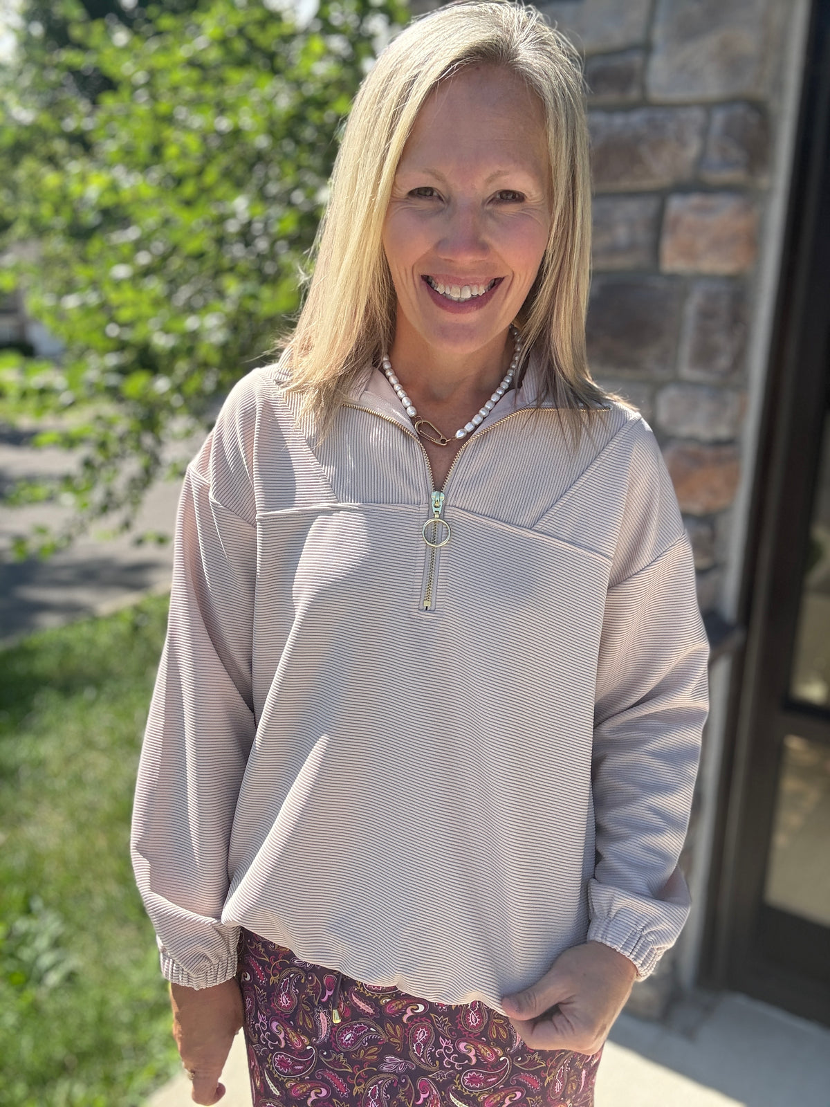 First Class Pullover- Taupe