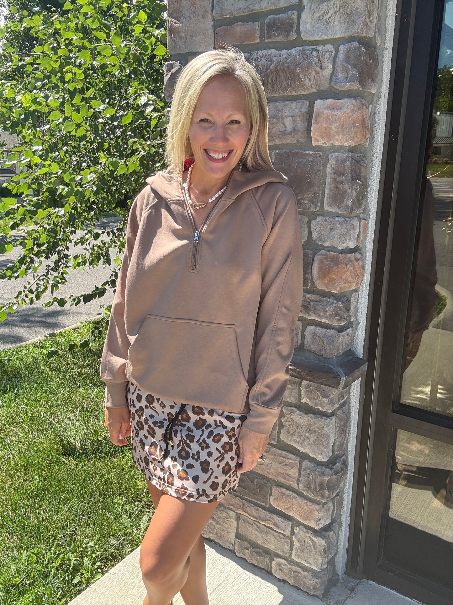 Petal Spots Leopard Skort