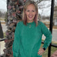 Wander Wash Pullover- Kelly Green