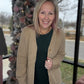 Gold Button Knit Cardigan- Mocha