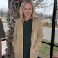 Gold Button Knit Cardigan- Mocha