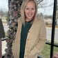 Gold Button Knit Cardigan- Mocha