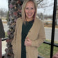 Gold Button Knit Cardigan- Mocha