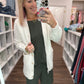 Gold Button Knit Cardigan- Cream