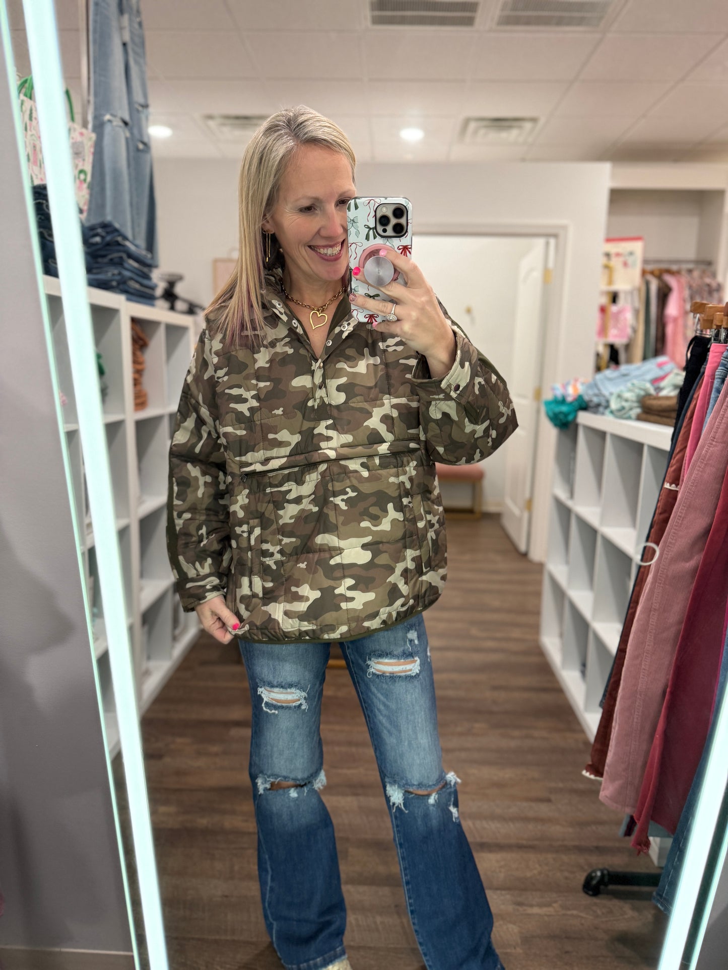 Camo Puffer Jacket
