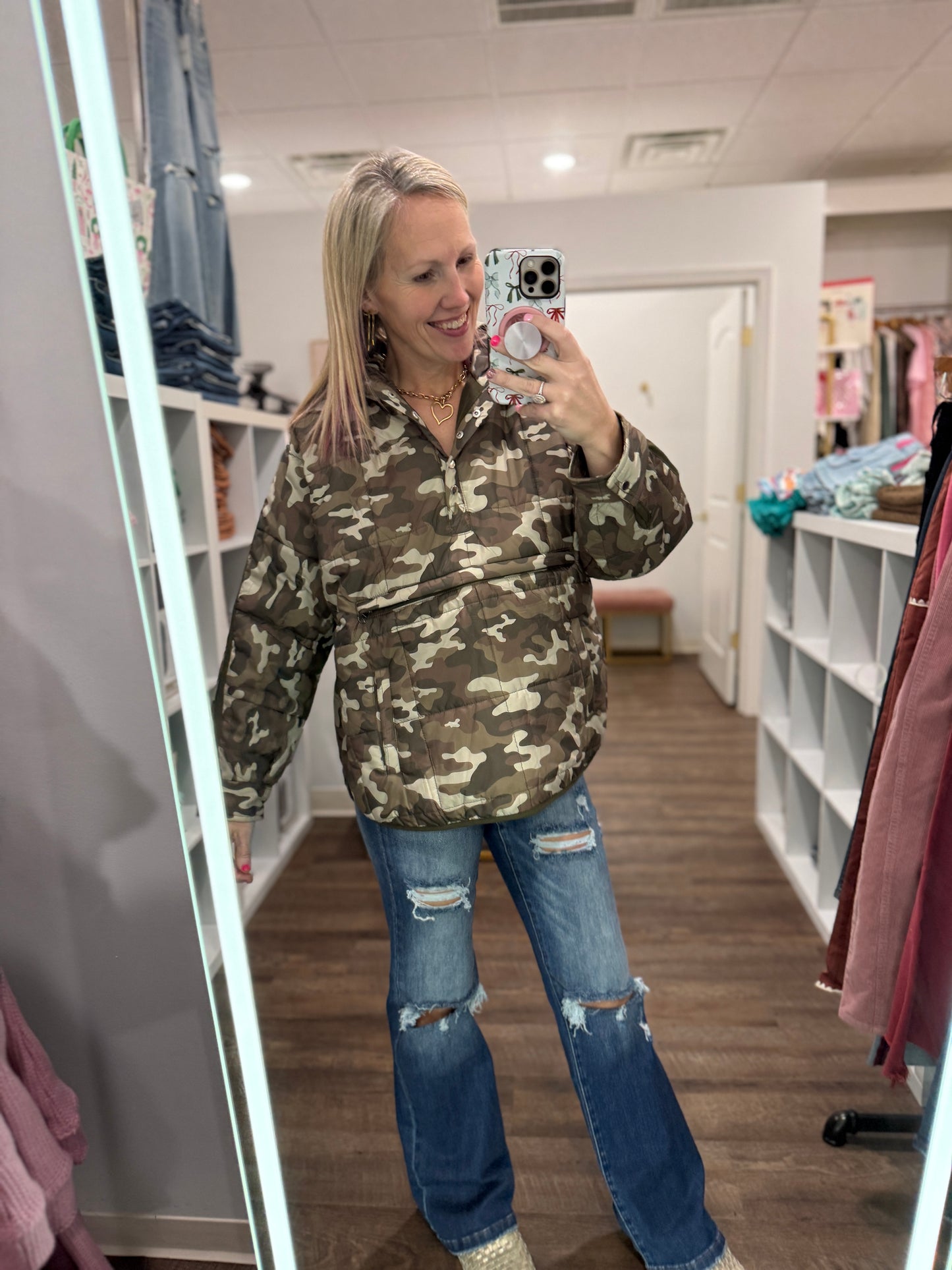 Camo Puffer Jacket