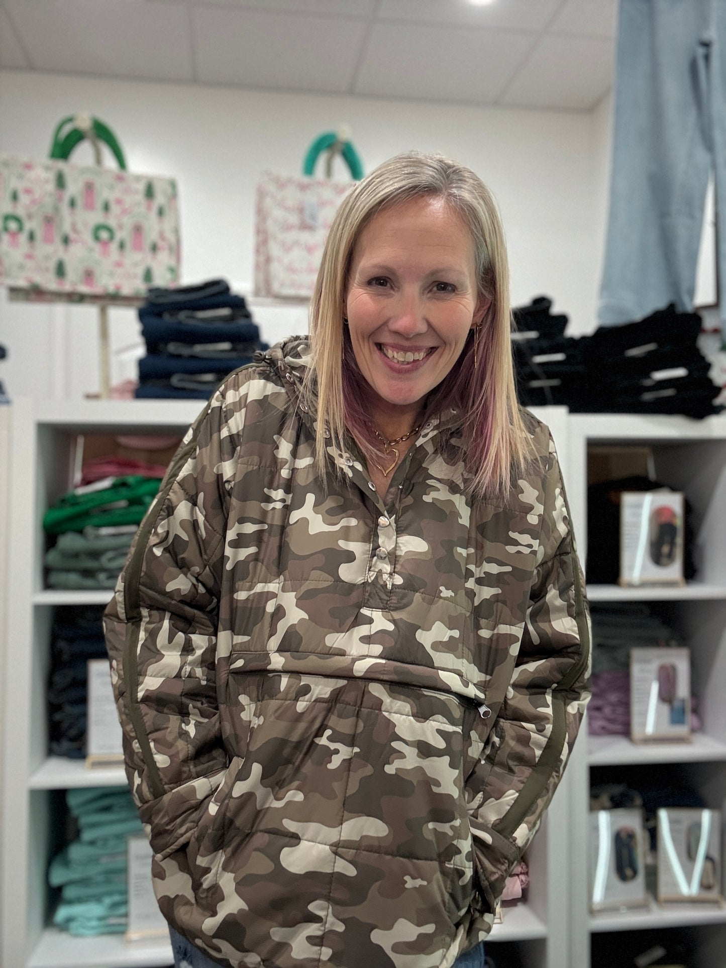 Camo Puffer Jacket