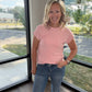 Pink Pop Textured Top