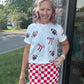 Let's Go Checkered Red Skort