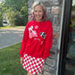 Let's Go Checkered Red Skort