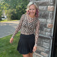 Pleated Skort- Black