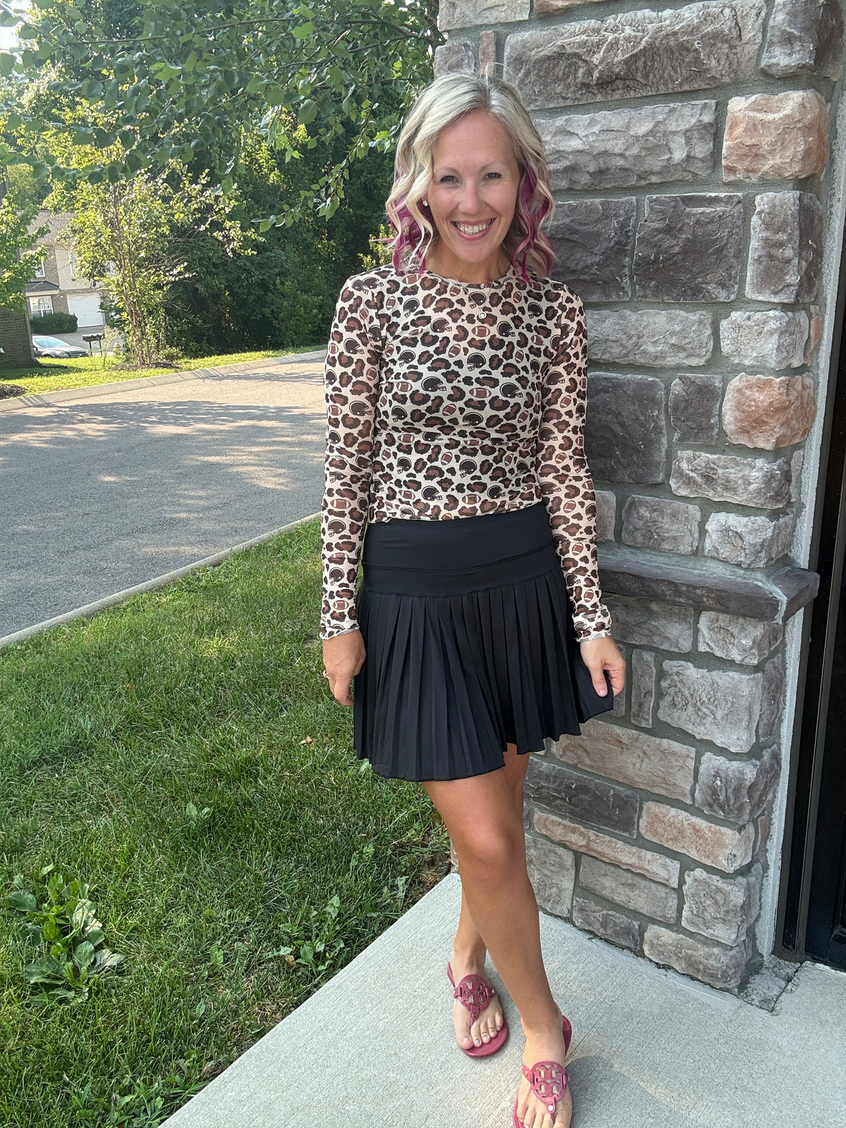 Pleated Skort- Black