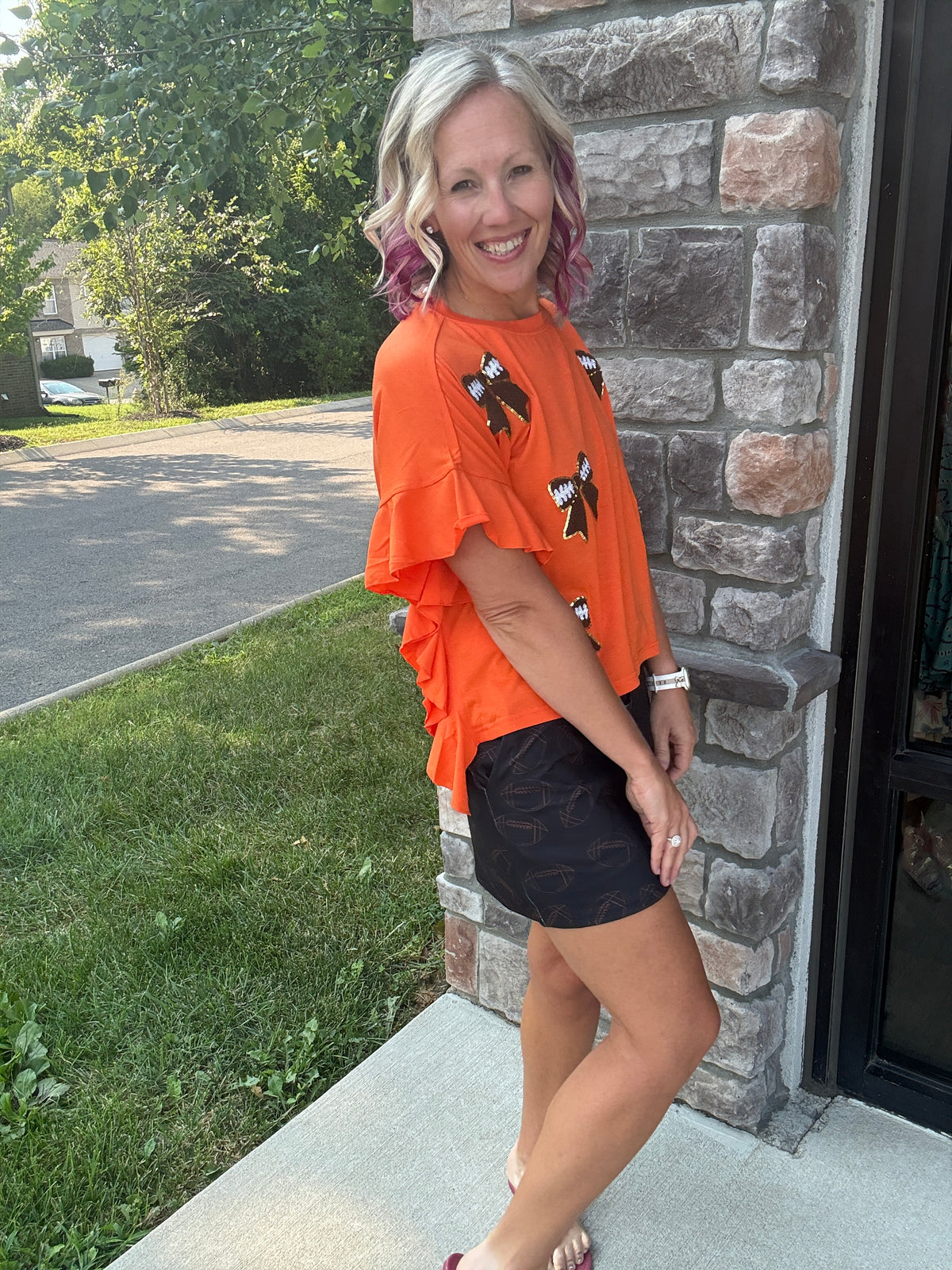 Sideline Sparkle Top