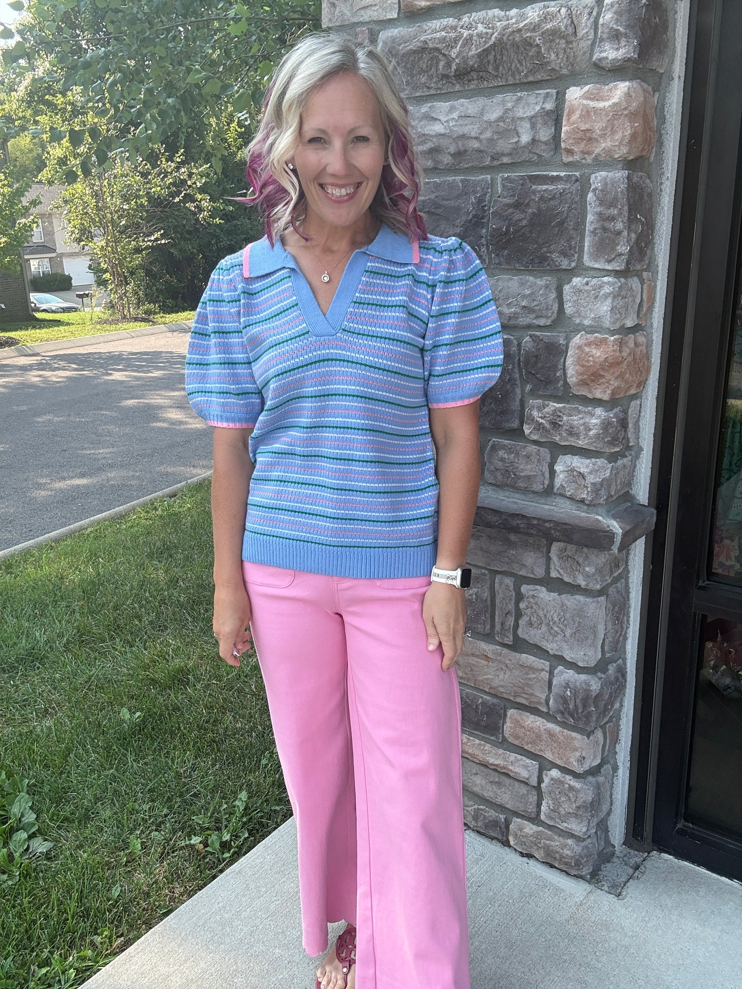 Bluebird Striped Top