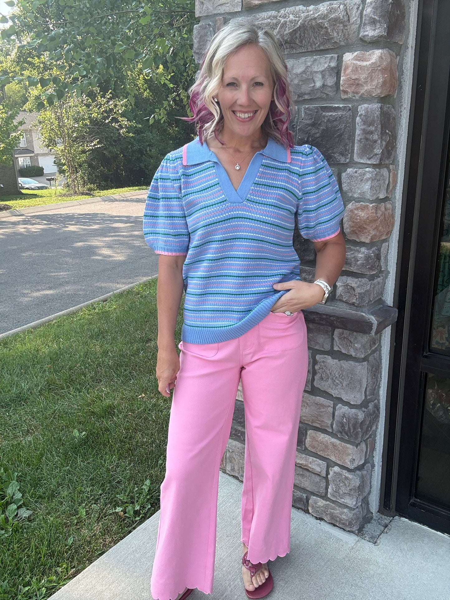Bluebird Striped Top