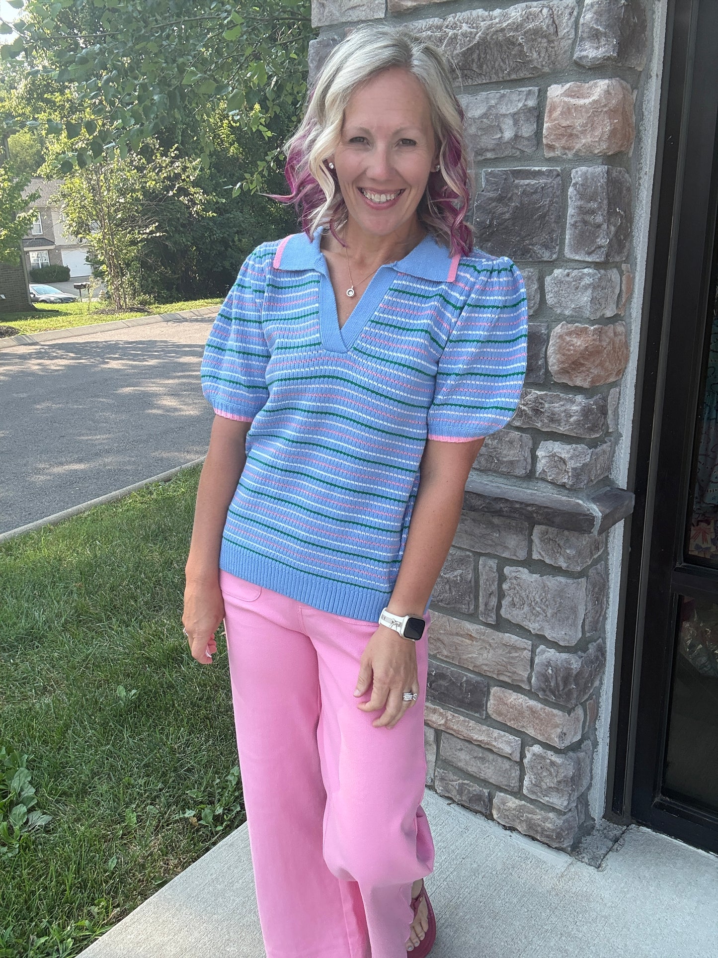 Bluebird Striped Top