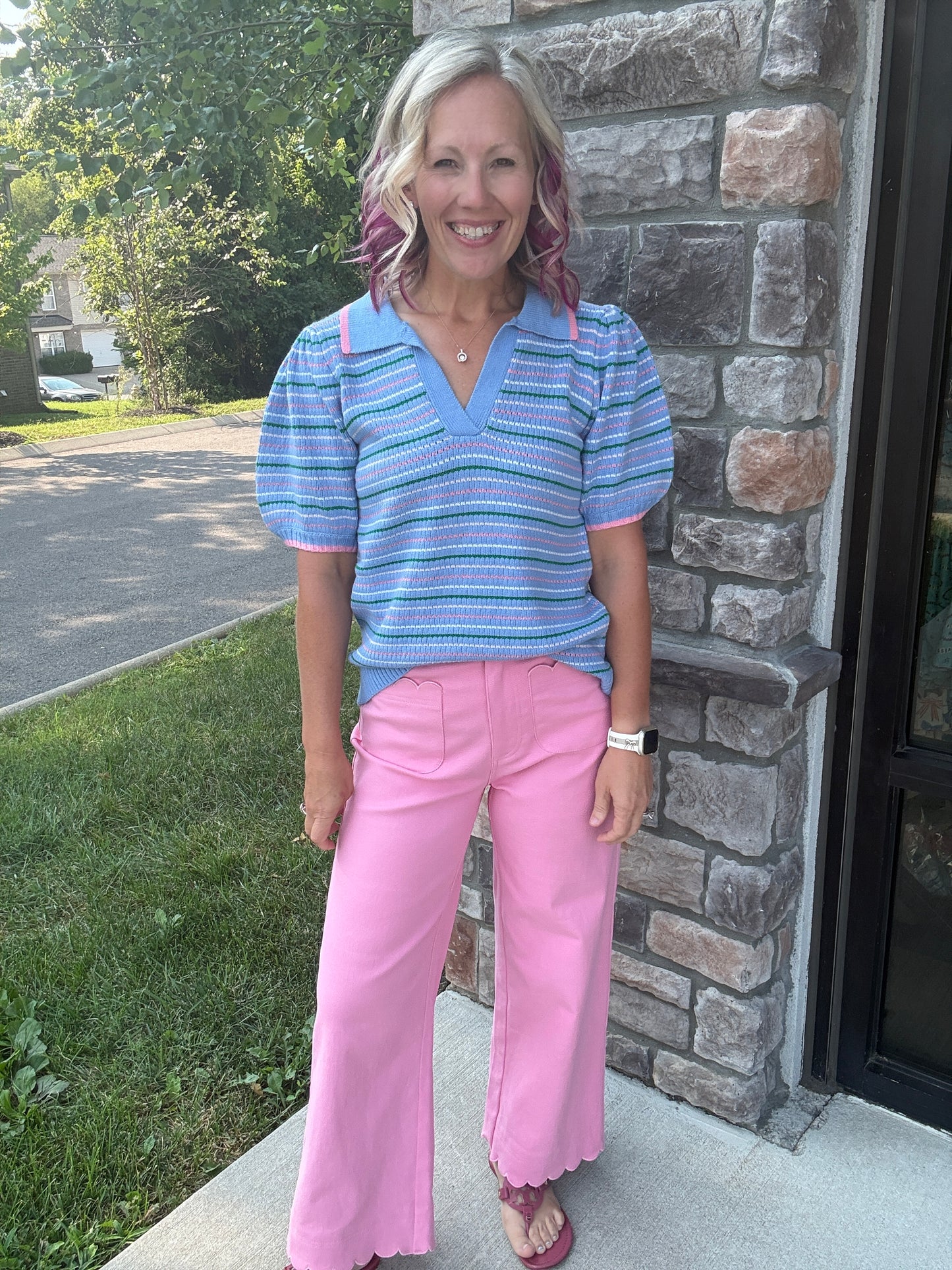 Bluebird Striped Top