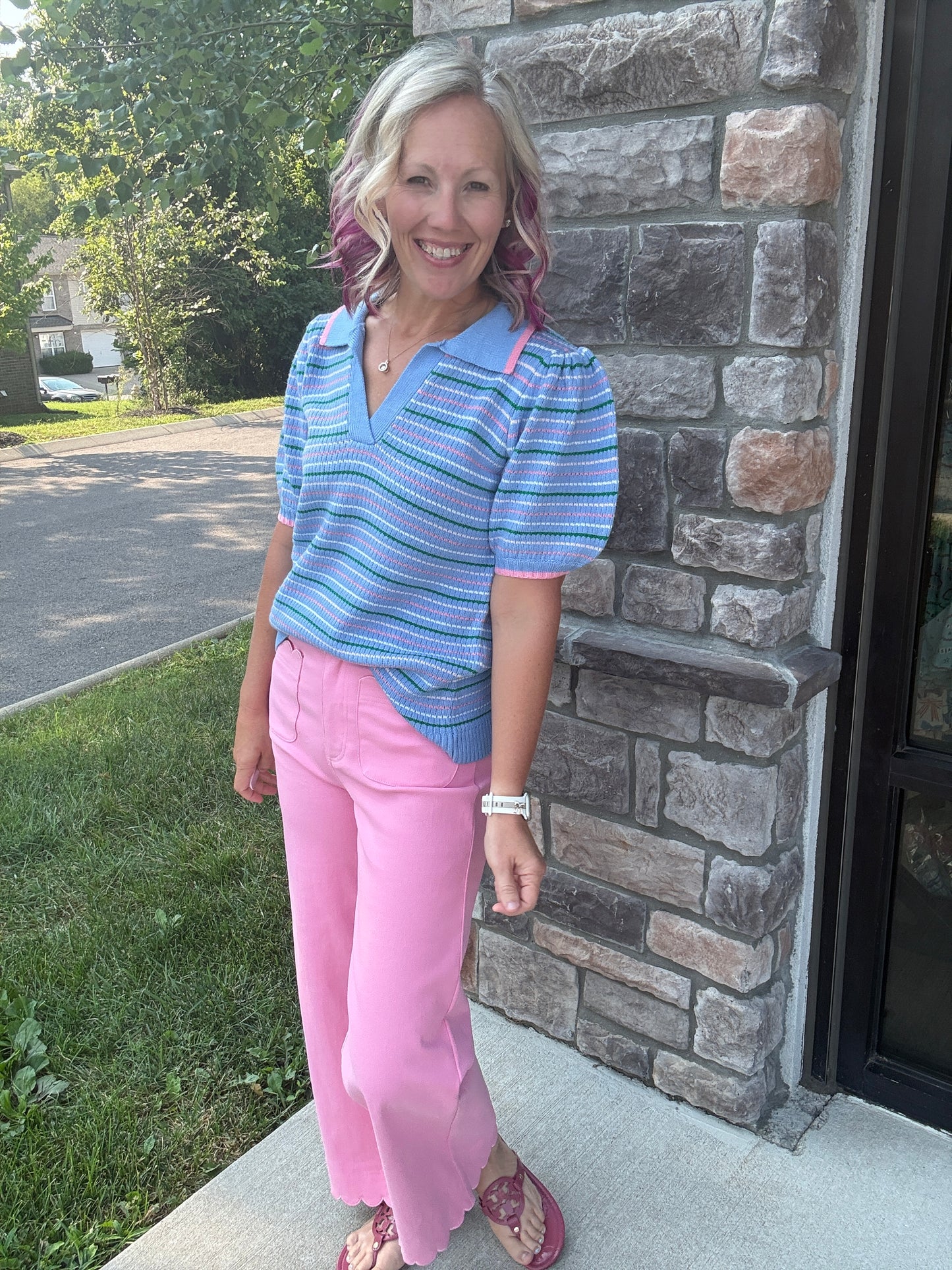 Bluebird Striped Top
