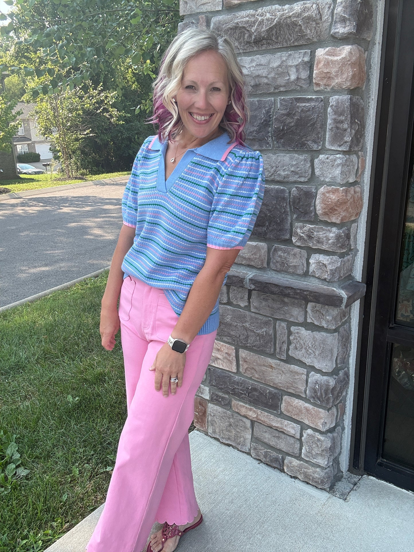 Bluebird Striped Top