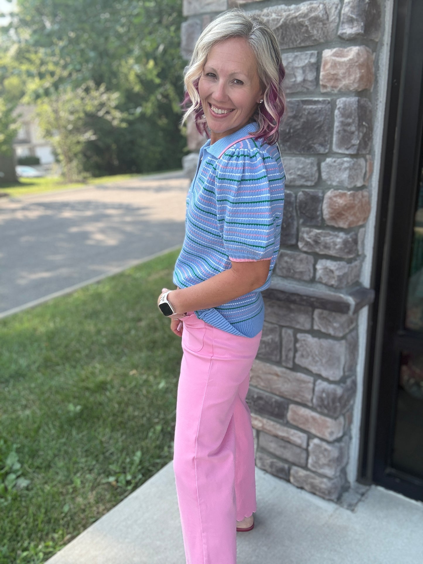 Bluebird Striped Top