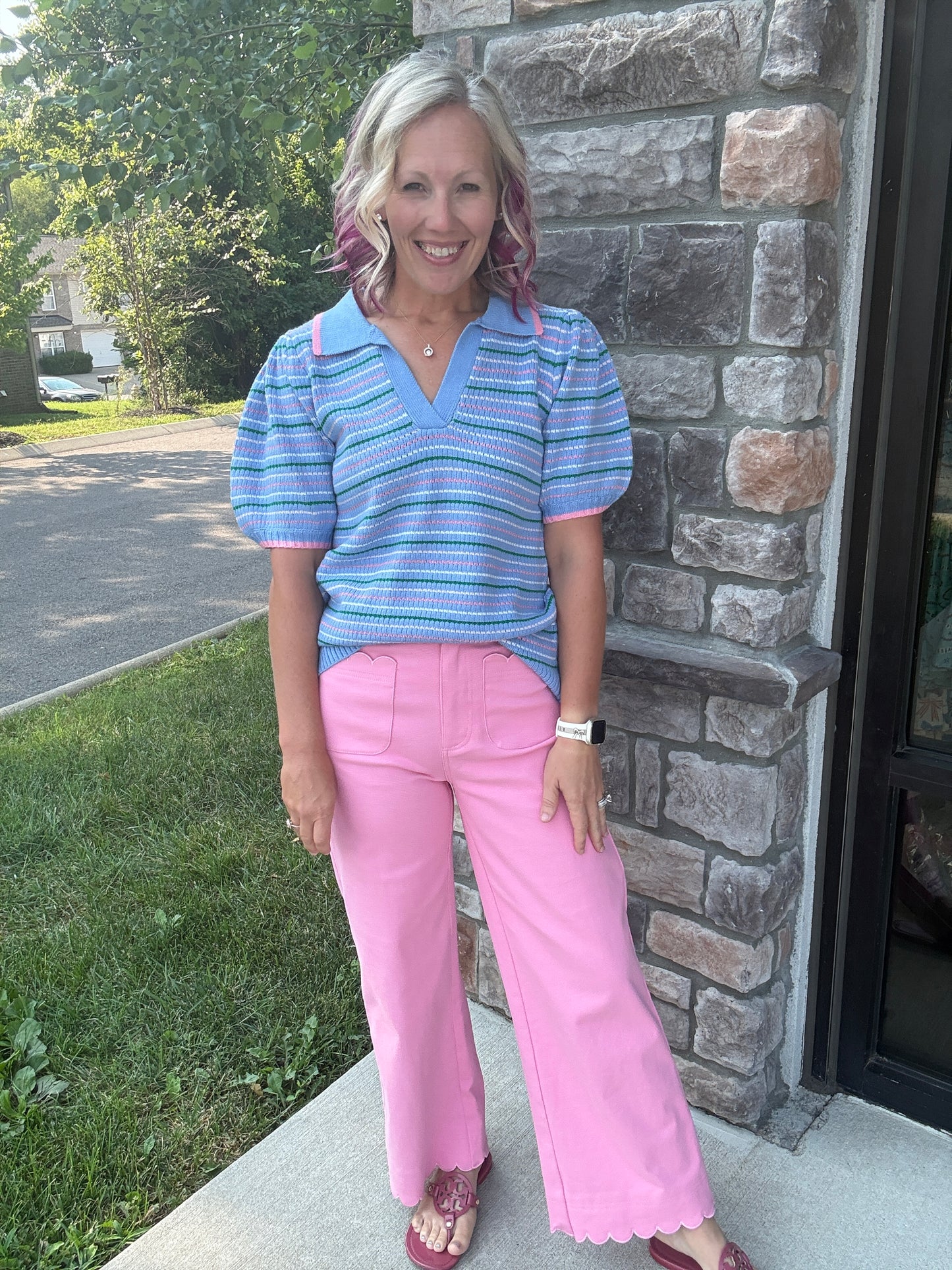Bluebird Striped Top
