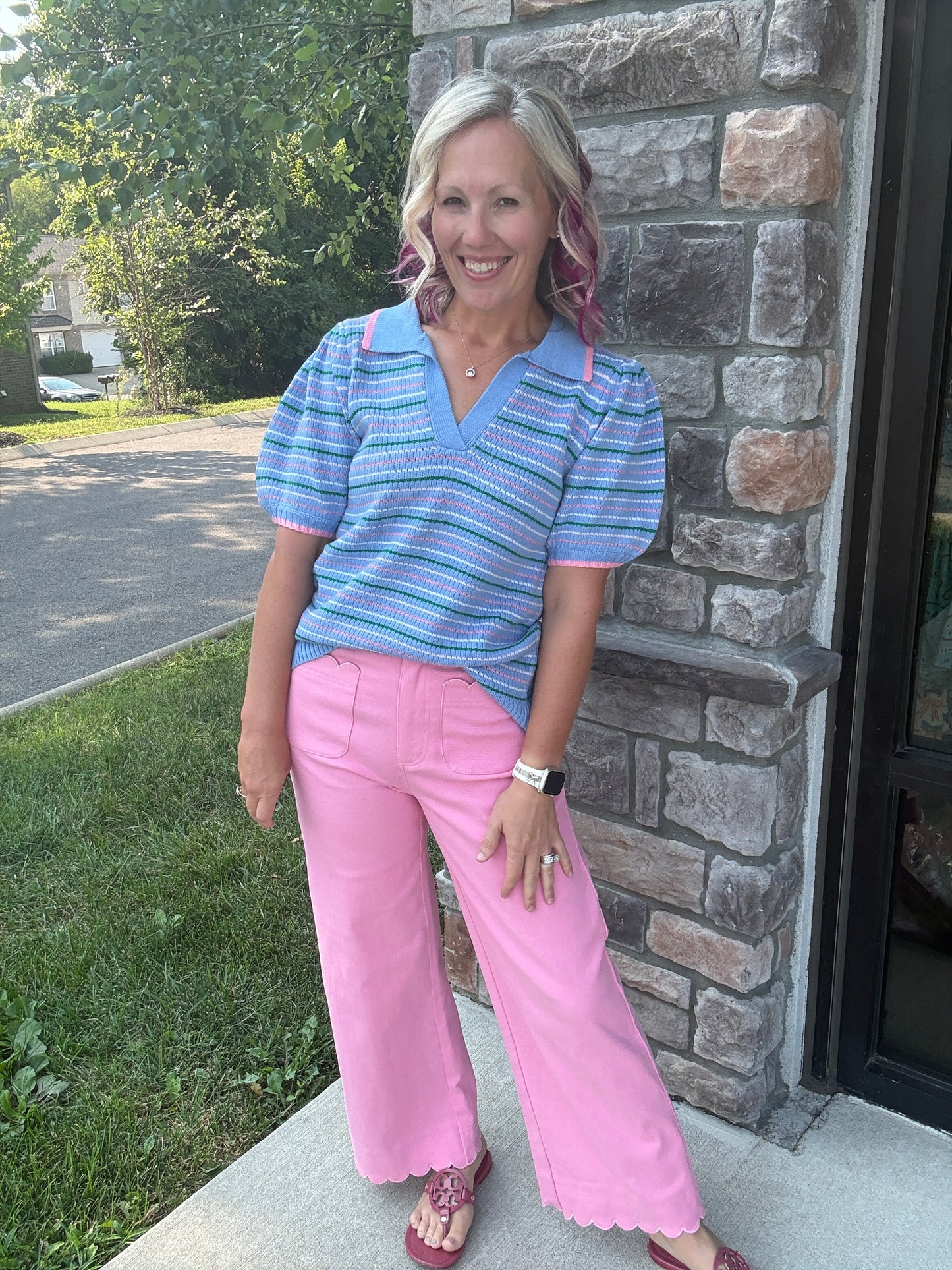 Bluebird Striped Top