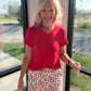 Patriotic Blooms Skort